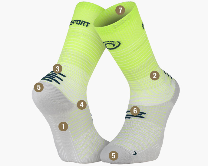 RUN MARATHON high socks grey/green